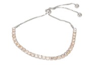 Серебряный теннисный браслет с зеленой шпинелью Miestilo  2