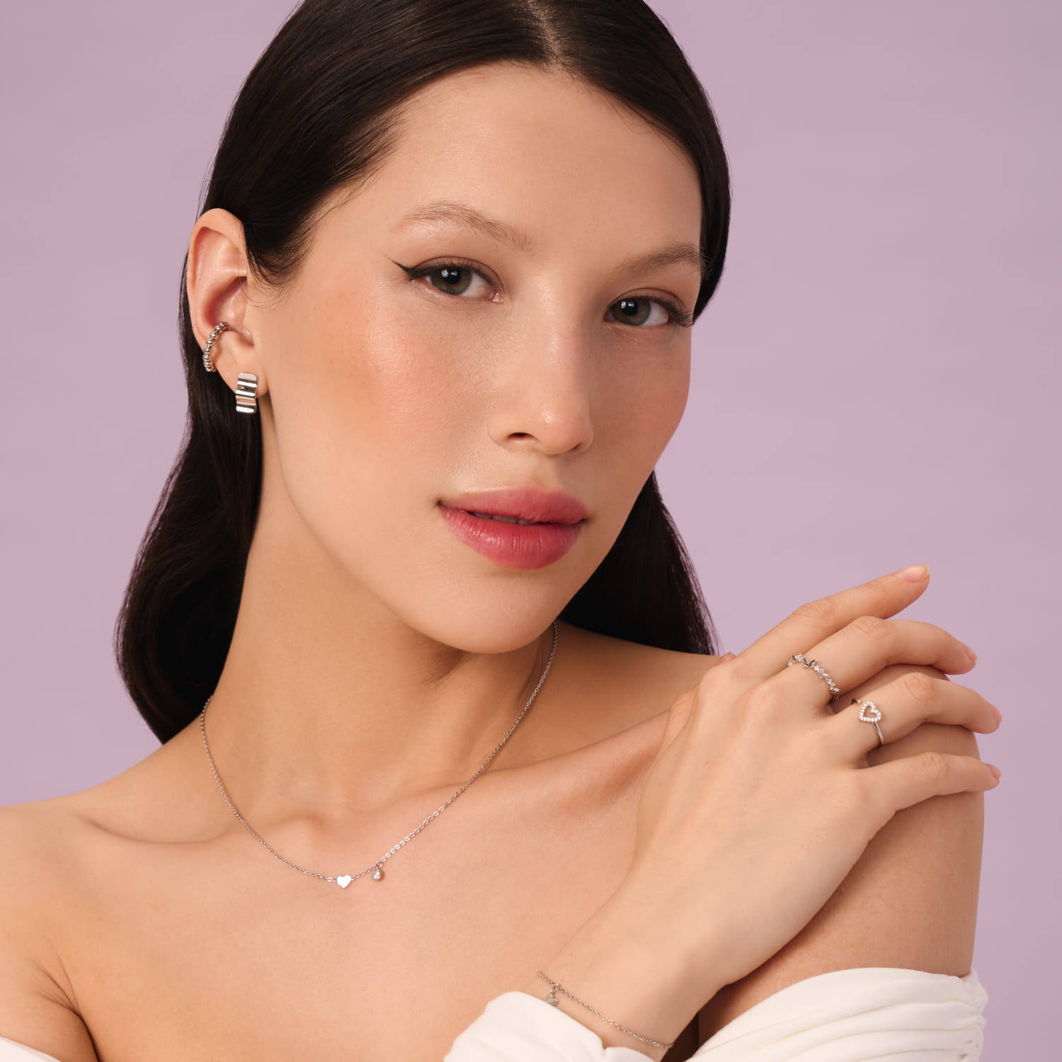 Подвеска на шею серебро 925 сердце