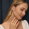 Серьги серебро 925 серебряные гвоздики клевер Miestilo