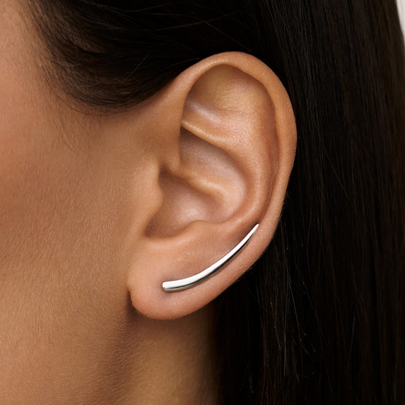 Серьги клаймберы серебро 925 серебряные без застежки Miestilo