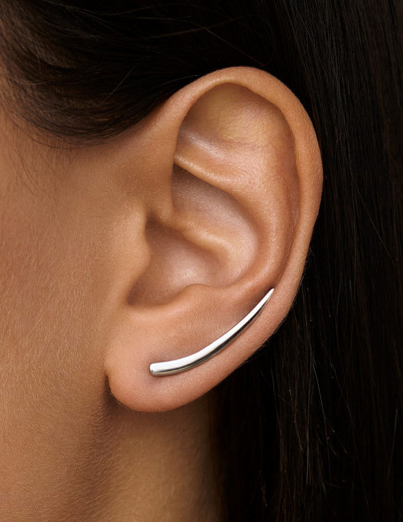 Серьги клаймберы серебро 925 серебряные без застежки Miestilo