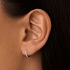 Моносерьга серебро 925 серьга кольцо серебряная одиночная Miestilo