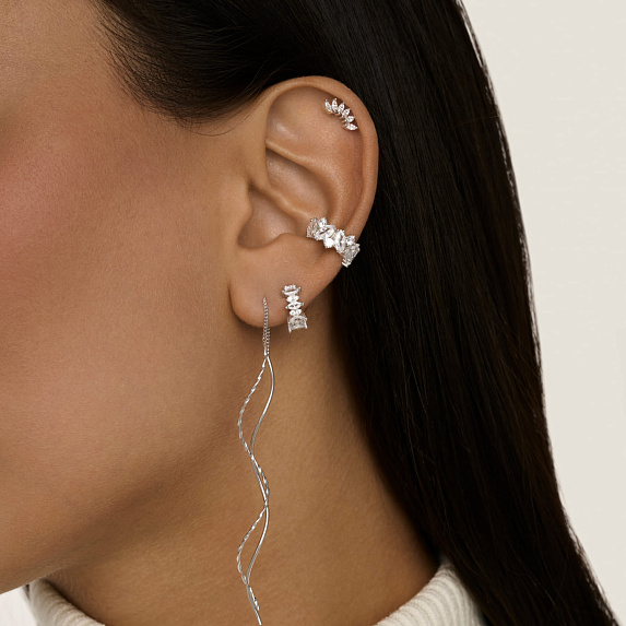 Серьги серебро 925 протяжки длинные Miestilo