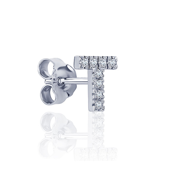 Моносерьга в виде буквы T MIESTILO Miestilo