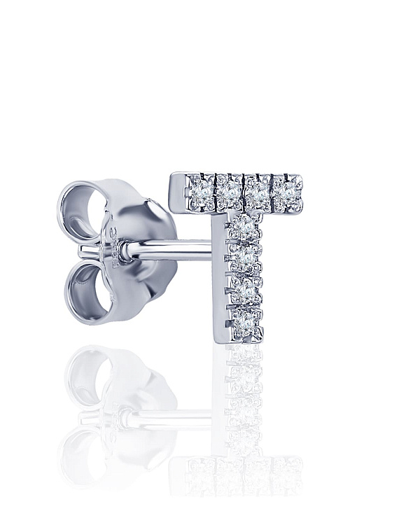 Моносерьга в виде буквы T MIESTILO Miestilo 2