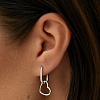 Серьги серебро 925 конго сердечки серебряные Miestilo