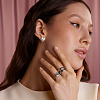 Серебярные серьги гвоздики Сердце без вставток Miestilo