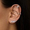 Серьга кафф серебро 925 моносерьга серебряная одиночная Miestilo