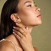 Серьги серебро 925 позолоченные гвоздики с фианитами Miestilo
