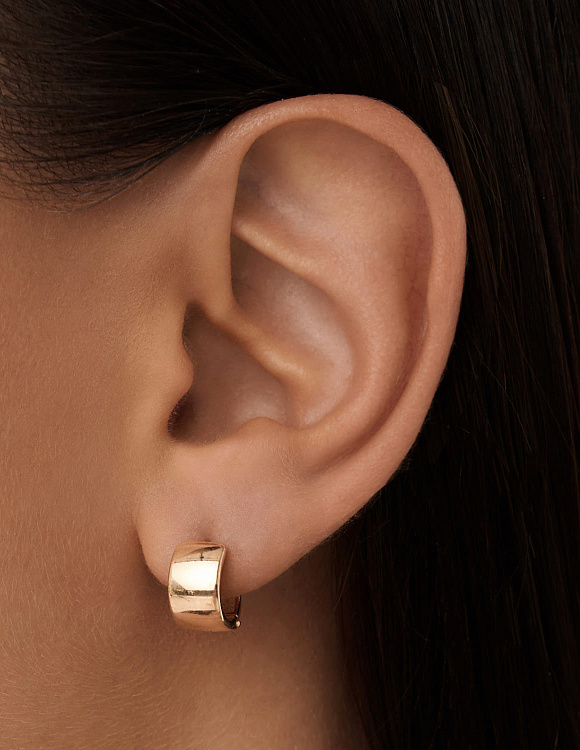 Серьги колечки серебро 925 серебряные круглые Miestilo