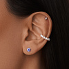Серебряный пирсинг Исида с фианитами Miestilo