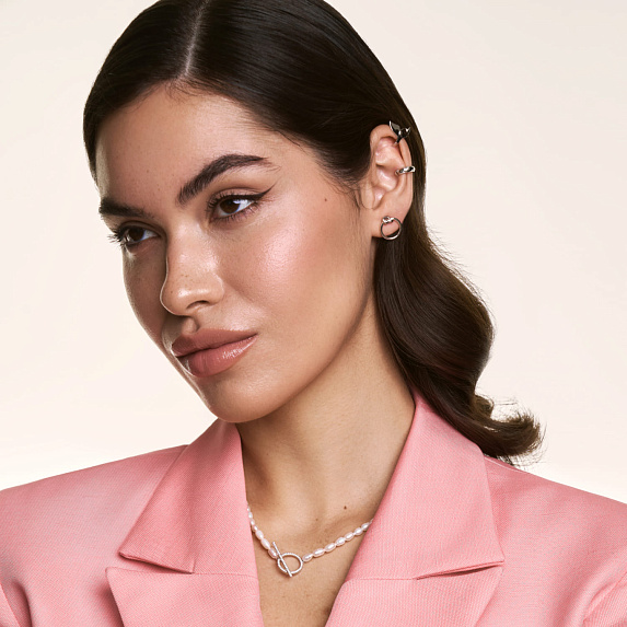 Серебряные серьги гвоздики узел Miestilo