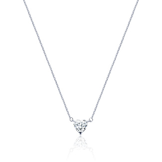Серебряная подвеска с фианитом в огранке сердце MIESTILO Miestilo