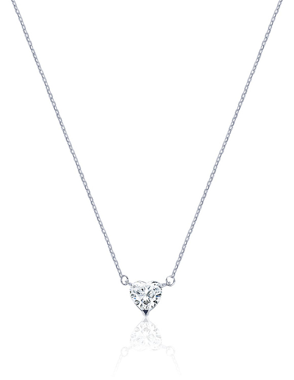 Серебряная подвеска с фианитом в огранке сердце MIESTILO Miestilo  2