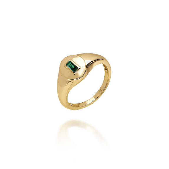Кольцо серебро 925 ювелирное широкое позолоченное Miestilo