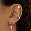 Серебрянные серьги гвоздики с фианитами Miestilo