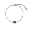 Серебряный браслет с эмалью и корундом  Miestilo