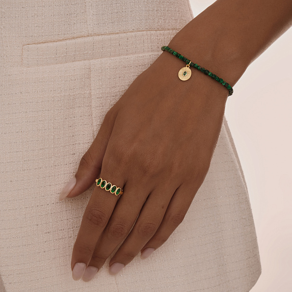 Серебряное кольцо с синетической шпинелью в огранке овал Miestilo