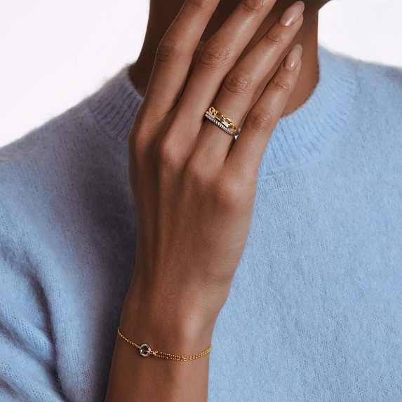 Серебряное кольцо биколор тройное Miestilo