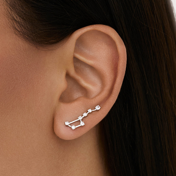 Серьги серебро 925 серебряные клаймберы созвездие Miestilo