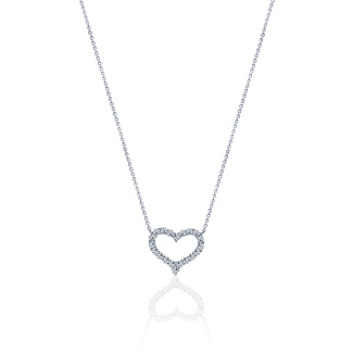 Серебряная подвеска на шею в форме сердца MIESTILO Miestilo