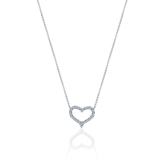 Серебряная подвеска на шею в форме сердца MIESTILO Miestilo