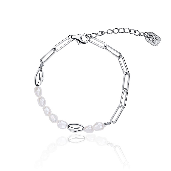 Серебряный браслет из натурального жемчуга MIESTILO Miestilo