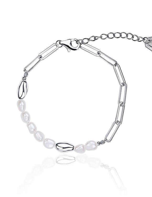 Серебряный браслет из натурального жемчуга MIESTILO Miestilo  2