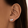 Серьги серебро 925 серебряные гвоздики женские сердце Miestilo