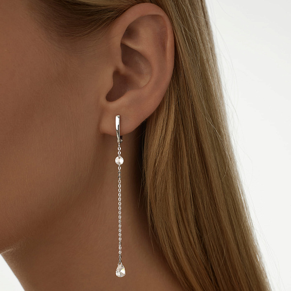 Серьги серебро 925 серебряные висюльки длинные Miestilo