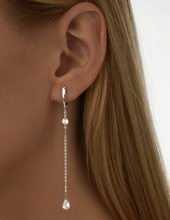 Серьги серебро 925 серебряные висюльки длинные Miestilo