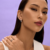 Серебряные серьги конго с фианитами Miestilo