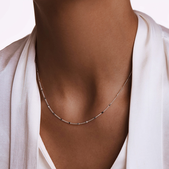 Серебряная цепочка в плетении панцирь ширина 2 мм Miestilo