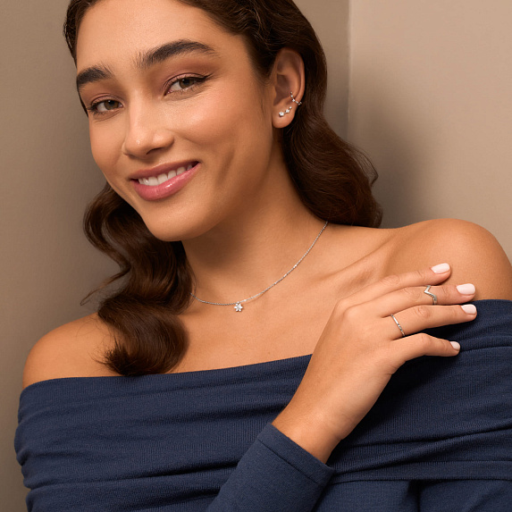 Серьги серебро 925 женские клаймберы серебряные Miestilo