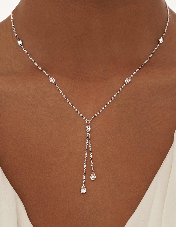 Колье на шею серебро 925 галстук Miestilo