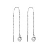 Серьги серебро 925 протяжки с объемными сердечками Miestilo