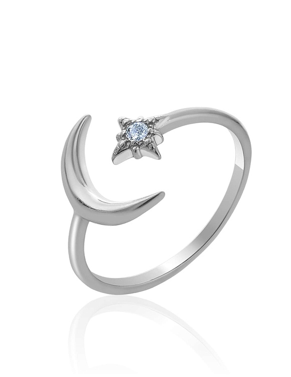 Серебряное кольцо регулируемое MIESTILO Miestilo  2