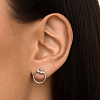 Серебряные серьги гвоздики узел Miestilo