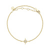 Серебряный браслет на ногу и на руку со звездой и фианитами в позолоте Miestilo