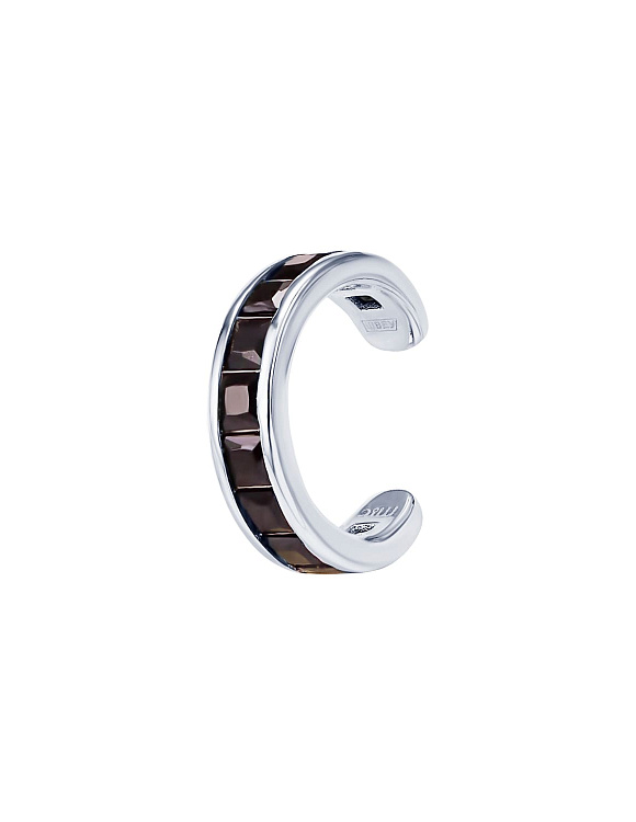 Серьга кафф серебро 925 моносерьга серебряная одиночная Miestilo  2