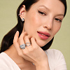 Серебряное кольцо с фианитами Miestilo