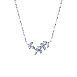 Подвеска серебро 925 на шею веточка Miestilo