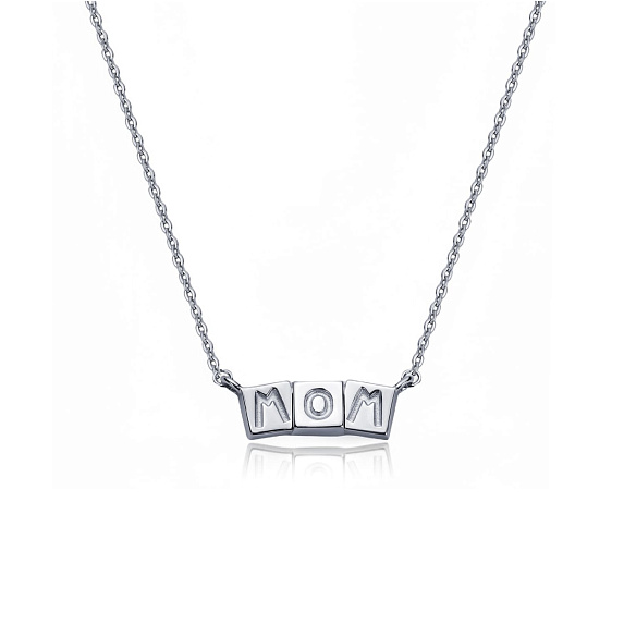 Серебряное колье Мама с подвеской Miestilo