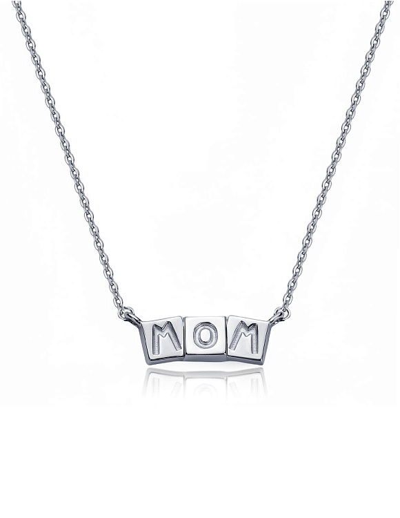 Серебряное колье Мама с подвеской Miestilo  2
