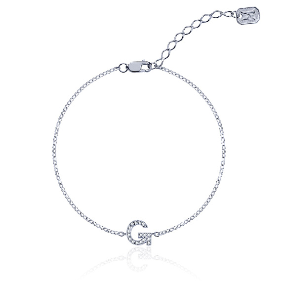 Серебряный браслет с буквой G MIESTILO Miestilo