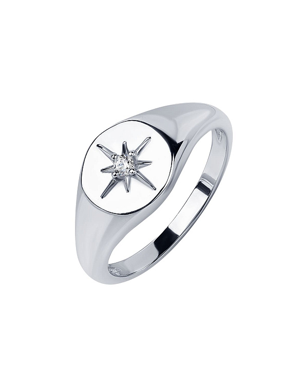 Кольцо серебро 925 печатка ювелирное широкое Miestilo  2