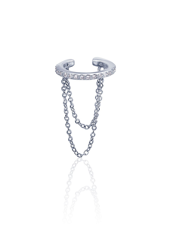 Серебряный кафф с цепочкой MIESTILO Miestilo  2