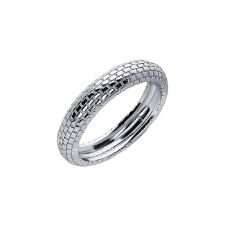Серебряное фактурное кольцо без вставок Miestilo