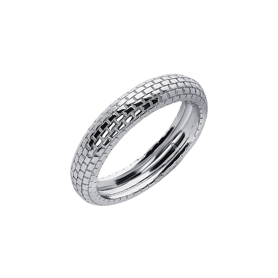 Серебряное фактурное кольцо без вставок Miestilo