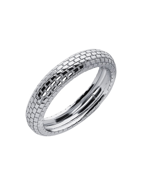 Серебряное фактурное кольцо без вставок Miestilo  2